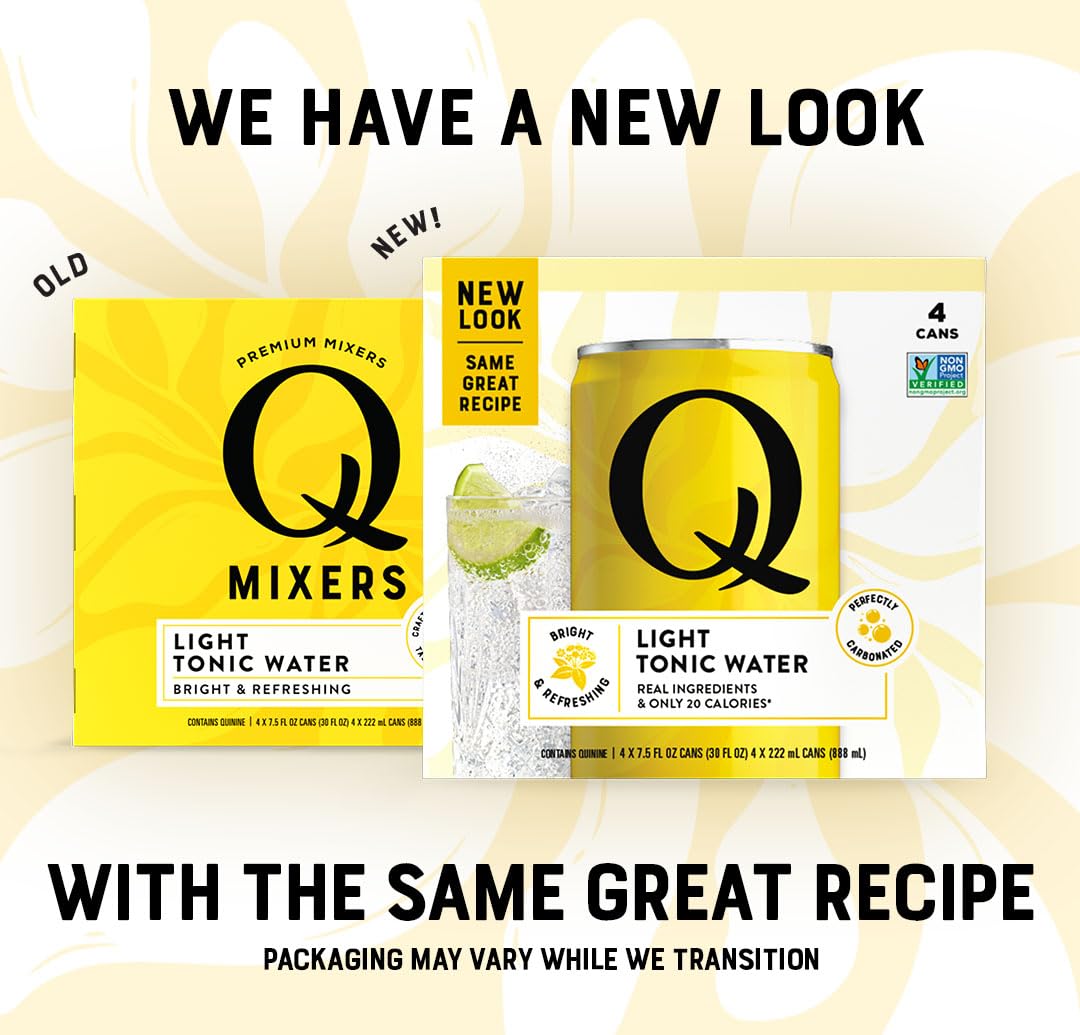 Q MIXERS can open pouring tonic, illustrates fresh carbonation and convenience
