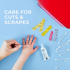 Q-tips in use applying eyeliner for precise beauty touch-ups