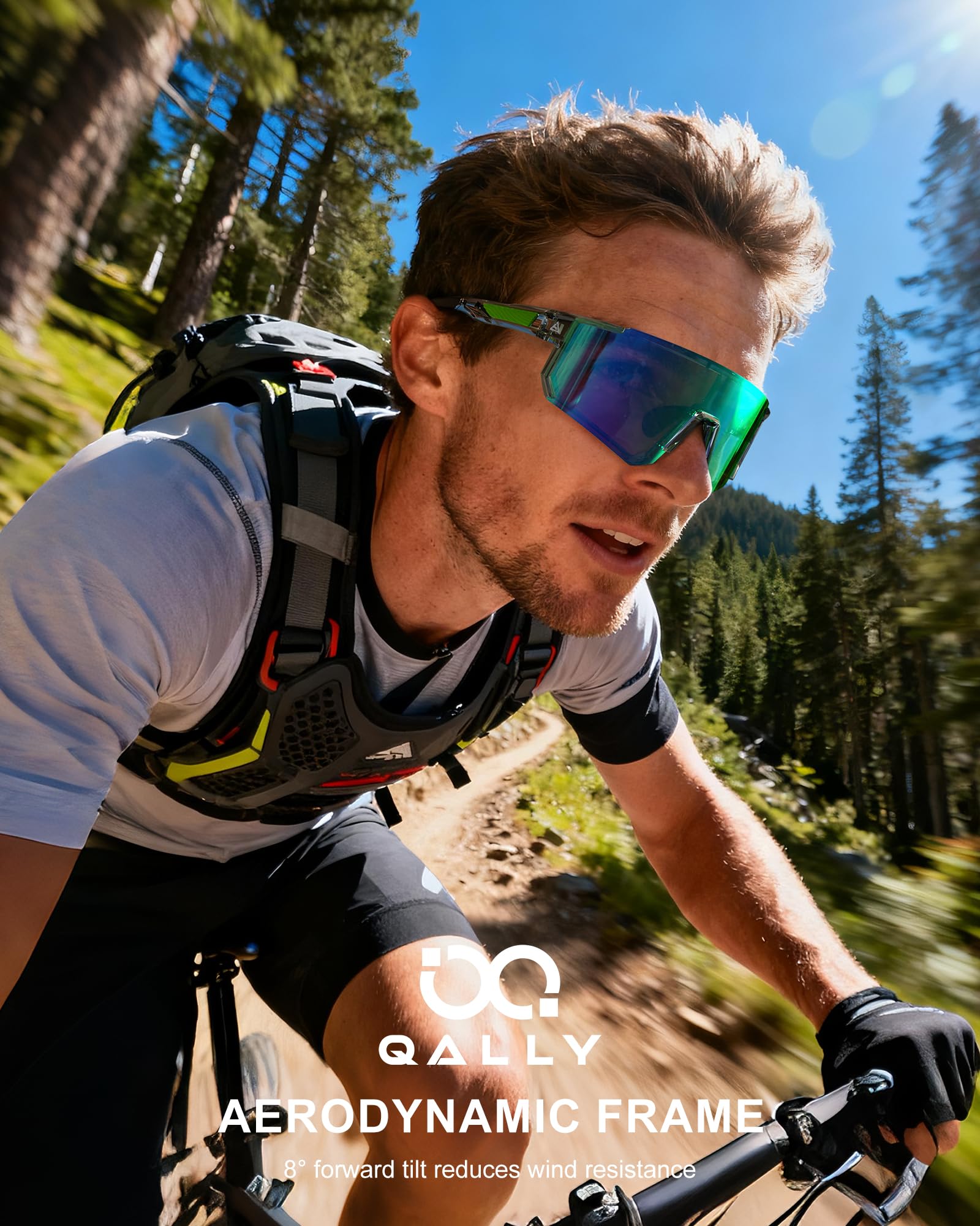 QALLY en uso durante ciclismo con ajuste estable y confort