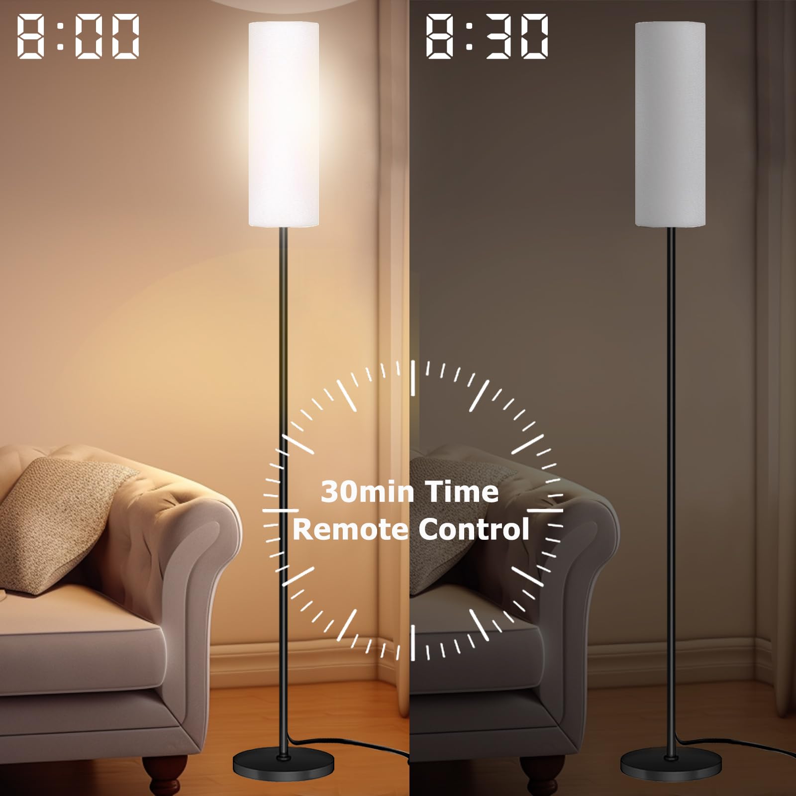 Qaubauyt pantalla de APP móvil sincronizando luces RGB al ritmo de la música