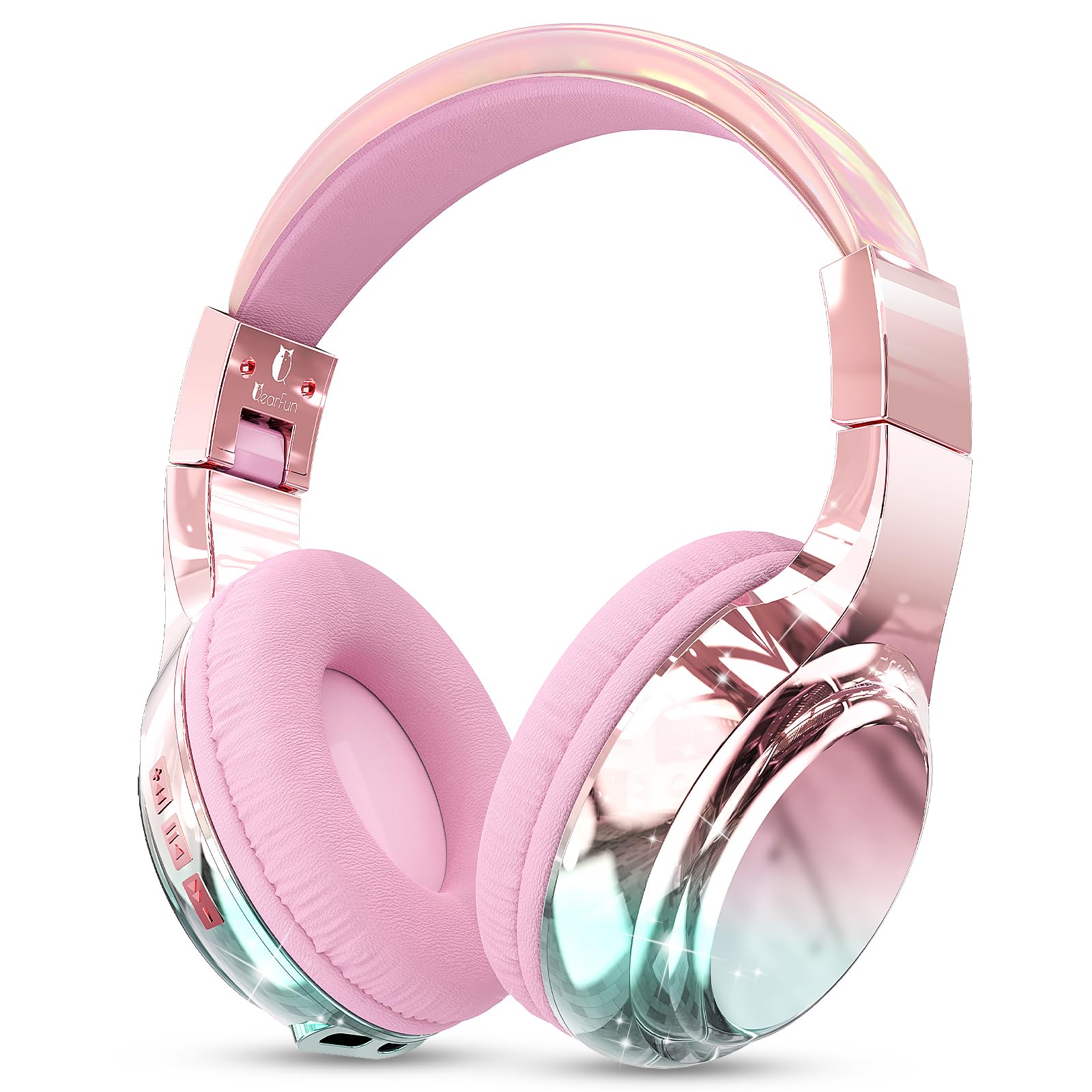 QearFun vista frontal del auricular tema Unicorn, diseño atractivo y seguro