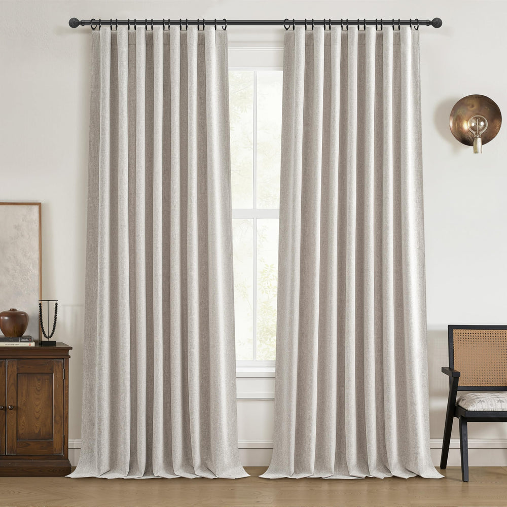 QJmydeco cortina estilo farmhouse en sala aportando calidez y neutralidad
