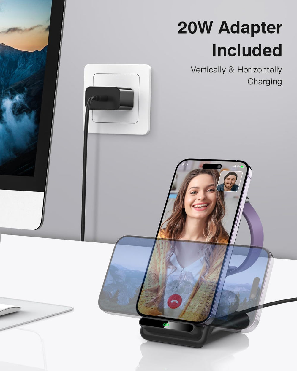 QKXC AirPods en su zona de carga compatible con fundas inalámbricas