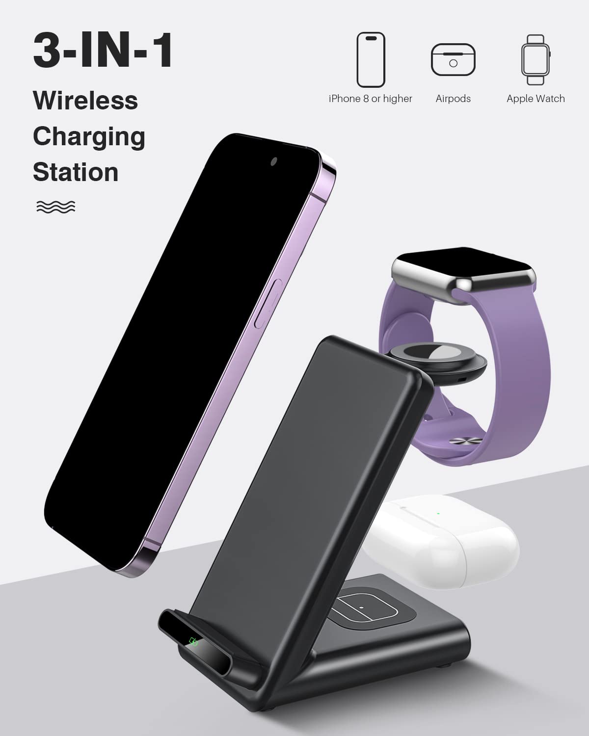 QKXC cargador magnético plegable del Apple Watch facilita transporte y orden
