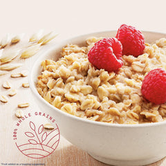 Quaker avena textura primer plano que resalta integrales y calidad nutritiva