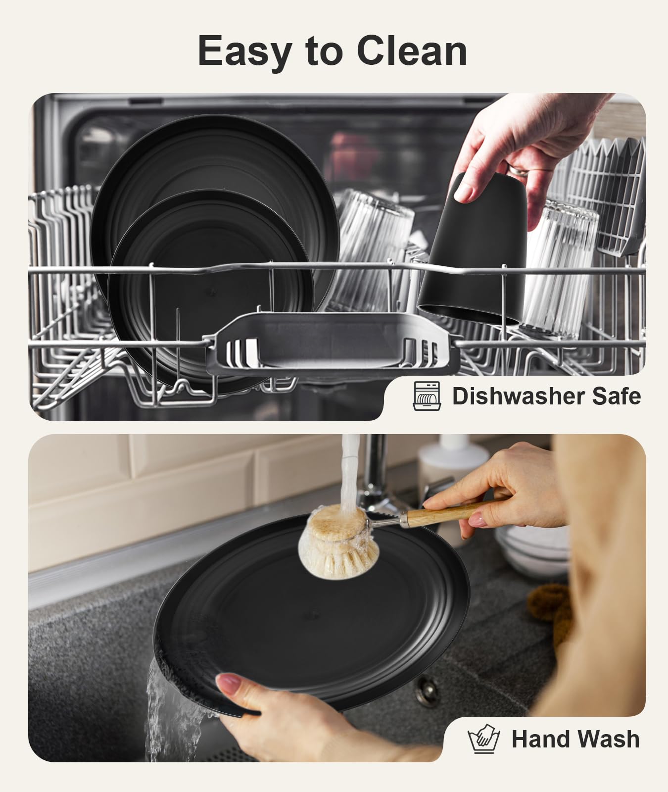 Quatish cuenco en uso con sopa, ideal para comidas calientes y prácticas