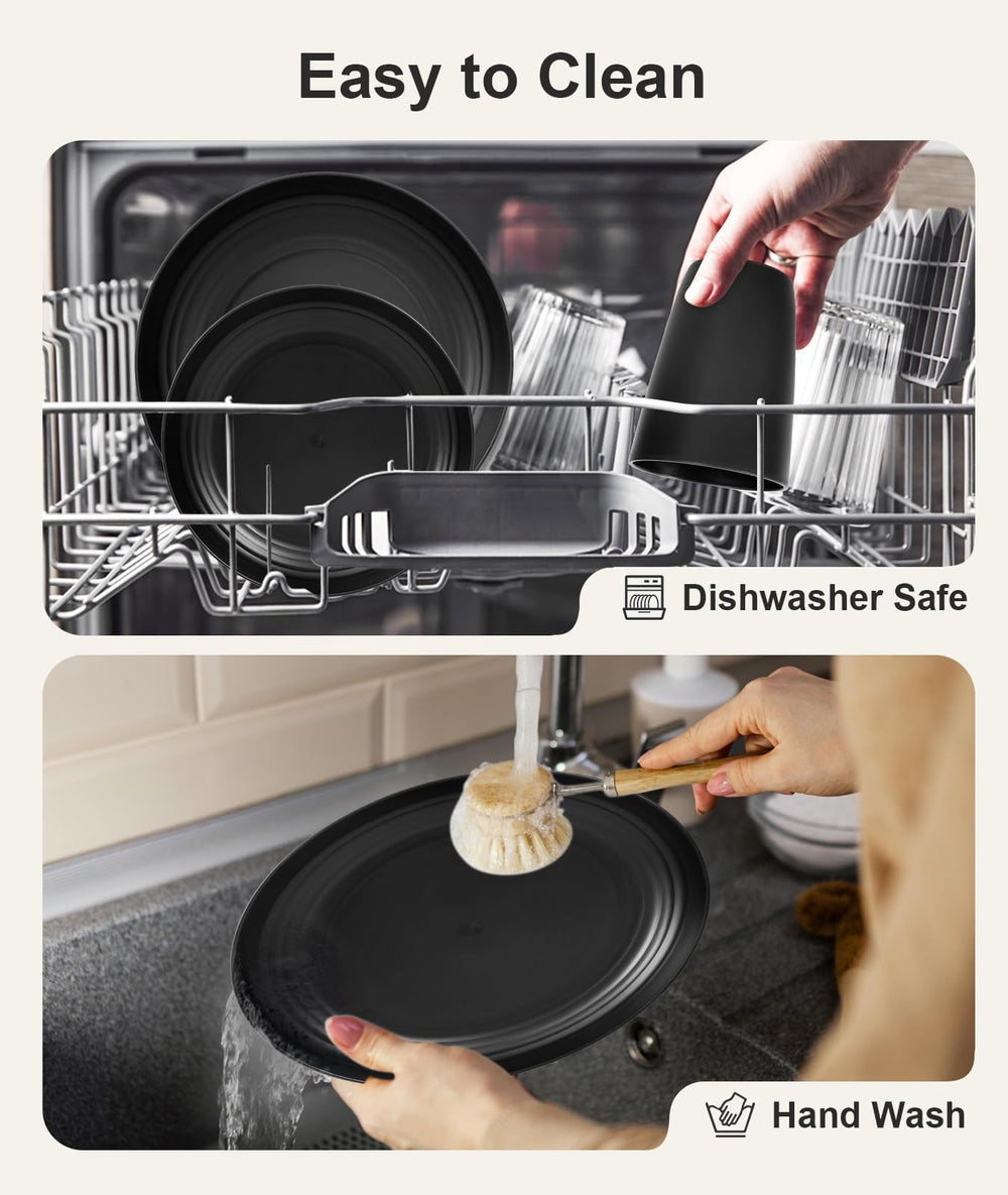 Quatish cuenco en uso con sopa, ideal para comidas calientes y prácticas