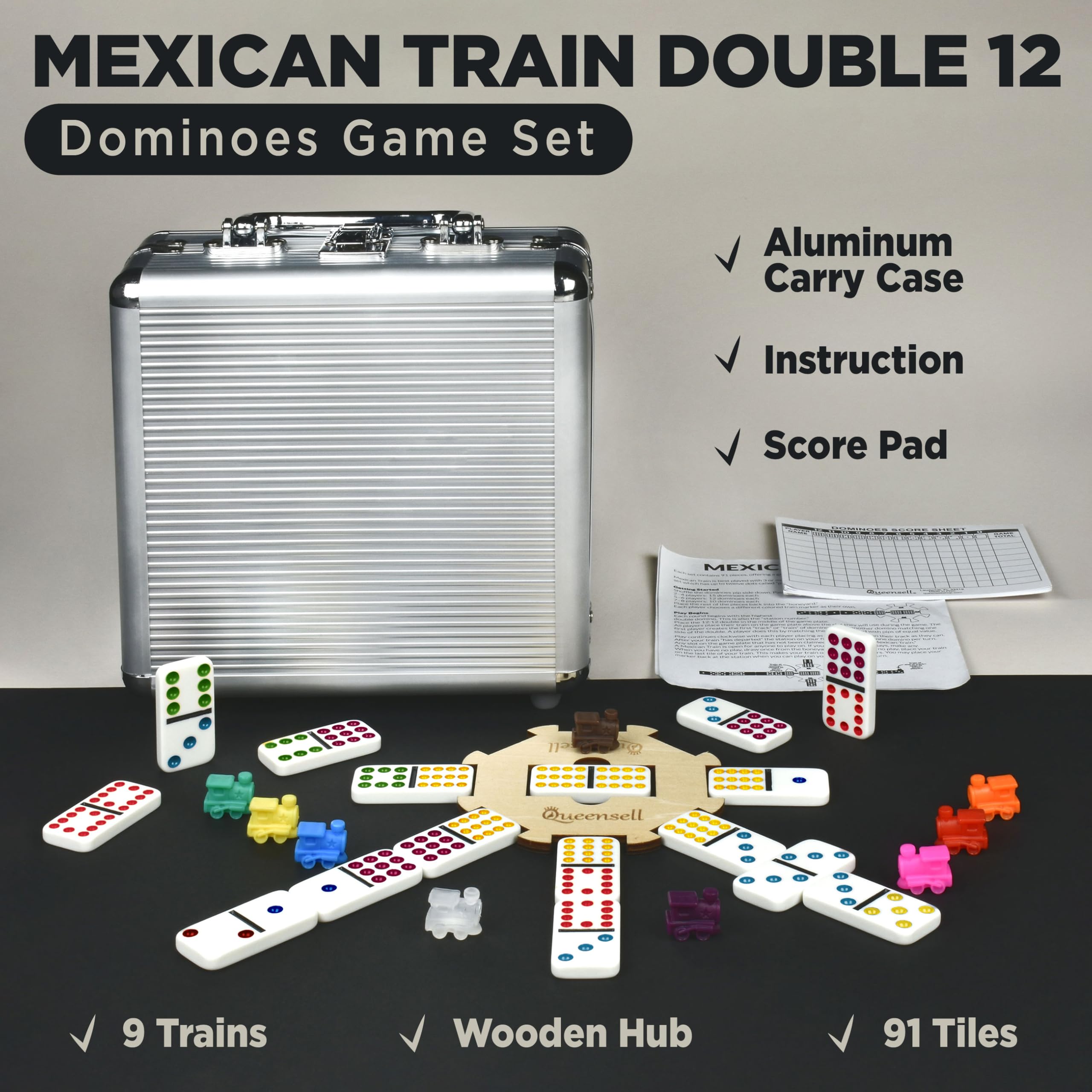 Queensell primer plano del hub de madera que mejora organización de juego
