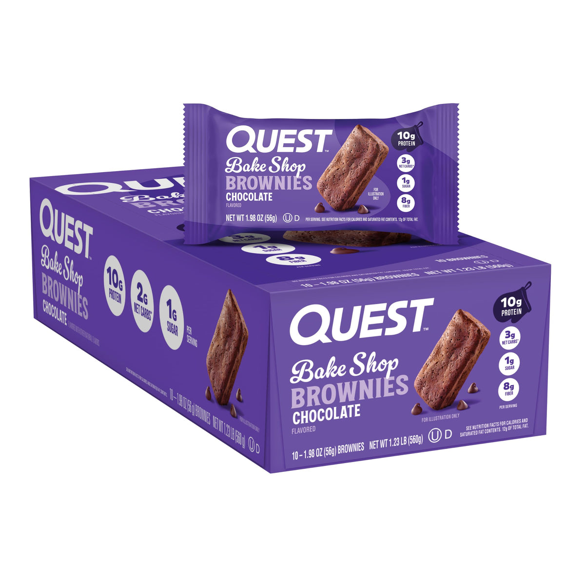 Quest frente del empaque mostrando pack y conveniencia