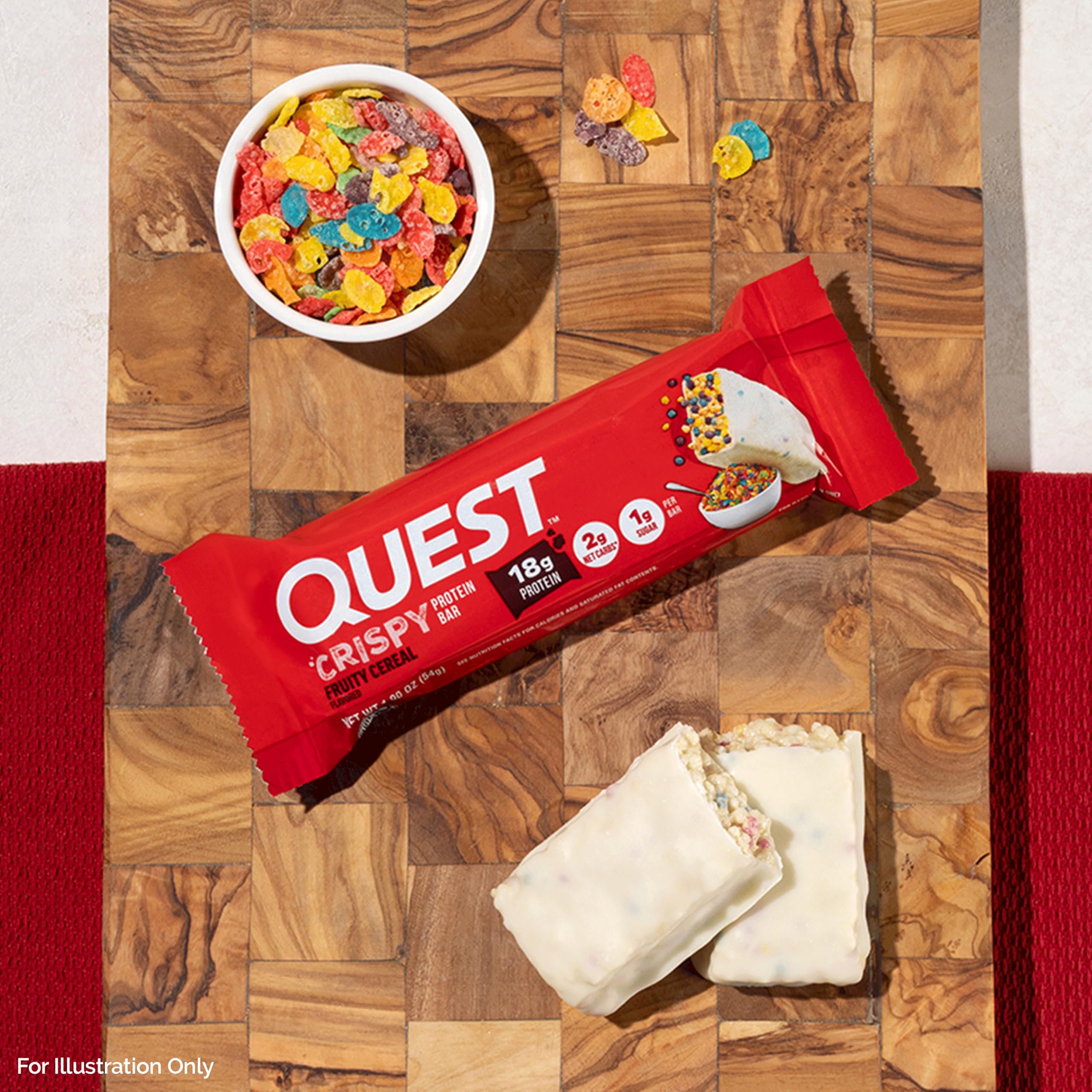 Quest barrita dentro de bolsa de gimnasio lista como snack postentreno