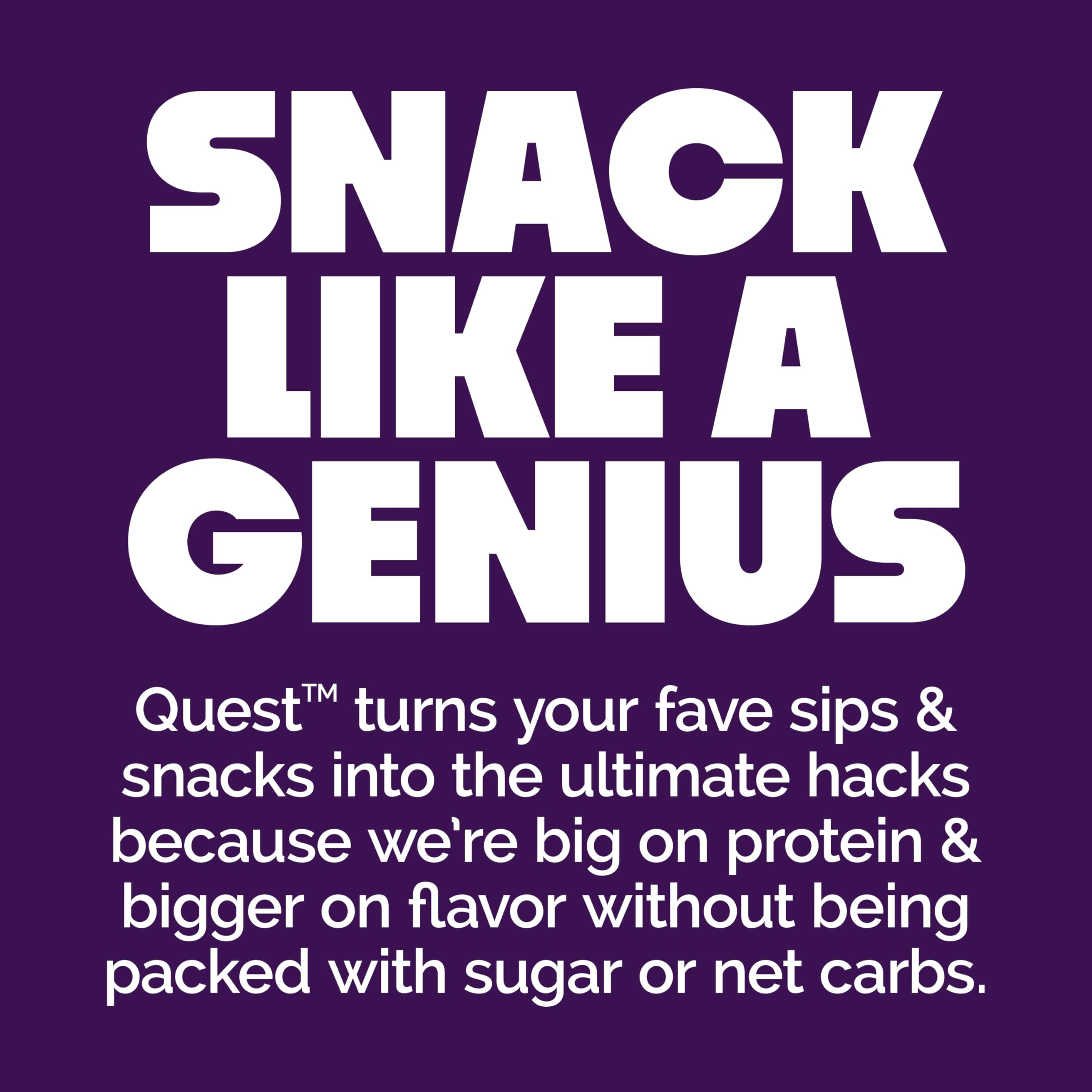 Quest barra en un bolso de gimnasio, snack portátil y lleno de sabor