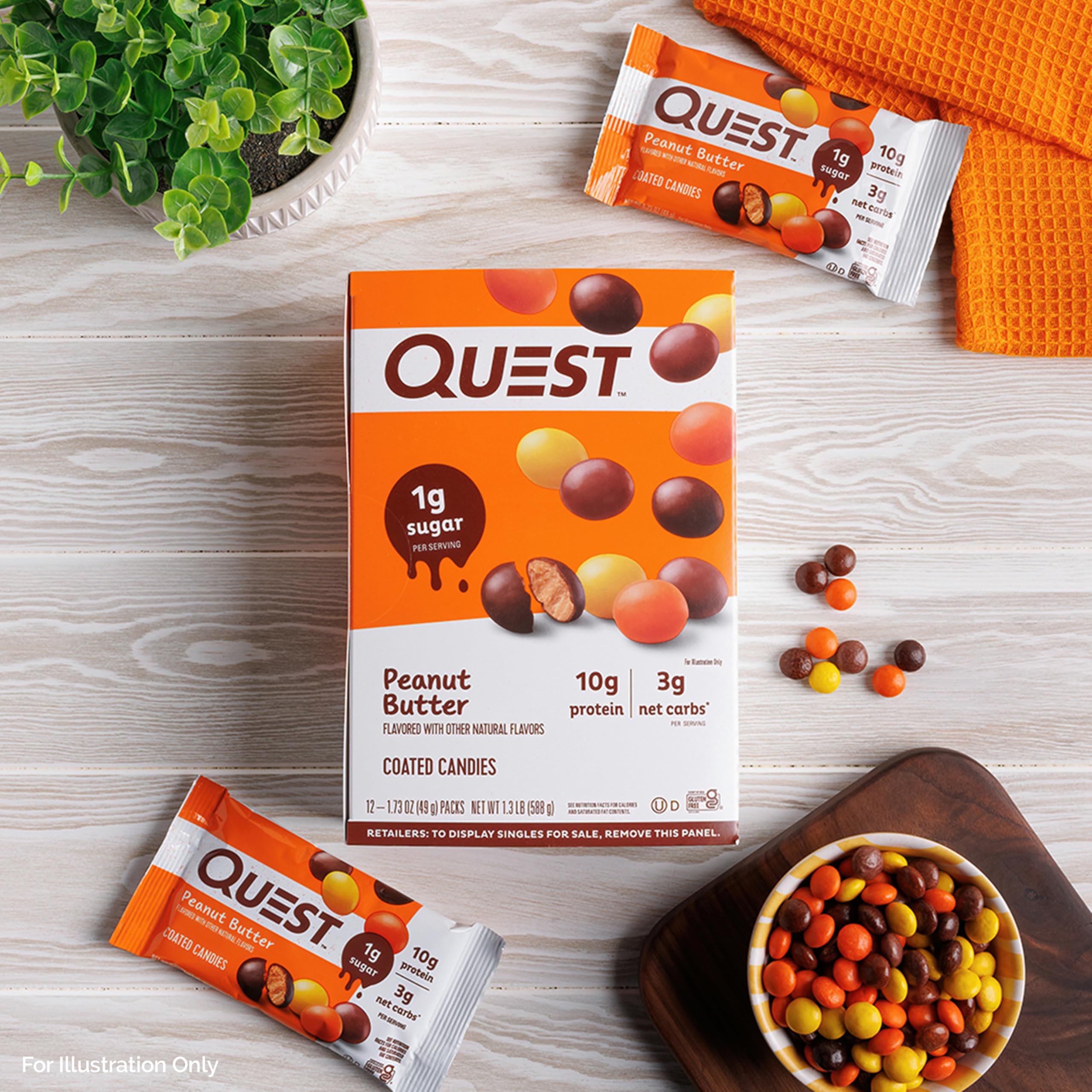 Quest caramelos en bolsa de gimnasio listos como snack post-entrenamiento