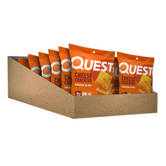 Quest textura crujiente en primer plano resaltando el sabor a queso y crocancia