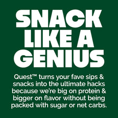 Quest chips in a snack bowl beside salsa showing portability and party-ready protein boost