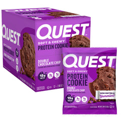 Quest front packaging showing 12-count carton and product benefit