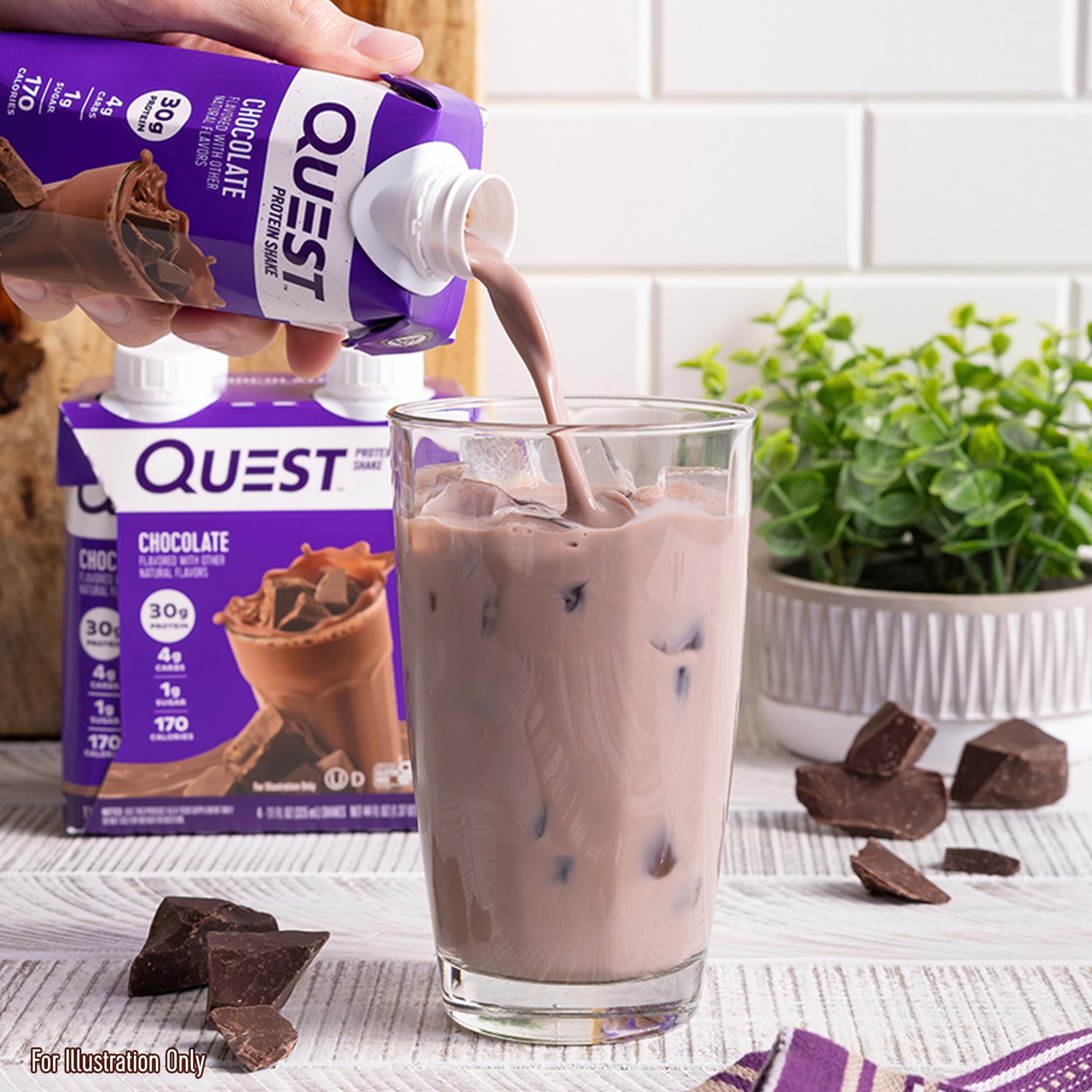 Quest etiqueta nutricional en detalle con información de proteína y carbohidratos