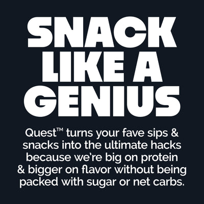 Quest nutrition label close-up highlighting 19g protein and 4g net carbs per serving