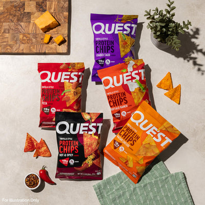 Quest bag held in hand to show size and portable single-serve convenience