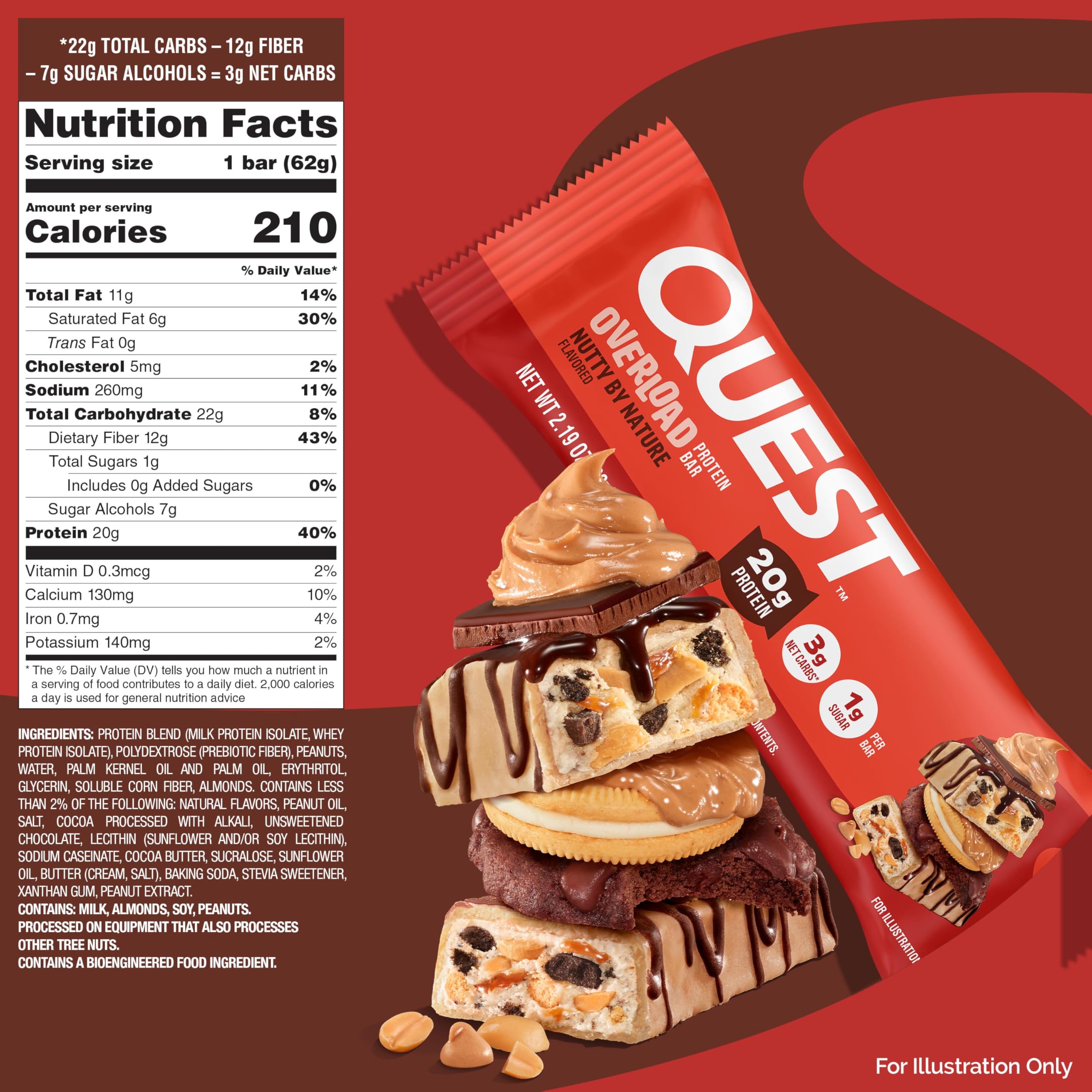 Quest Overload barra en gimnasio lista para recuperar proteína tras entrenamiento