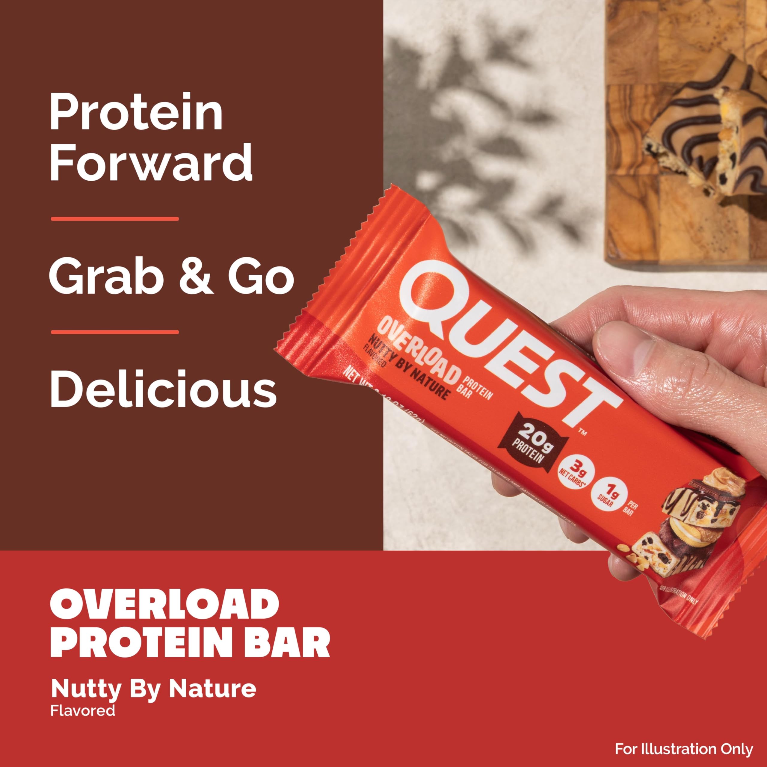 Quest Overload recubrimiento de mantequilla de cacahuete mejora indulgencia