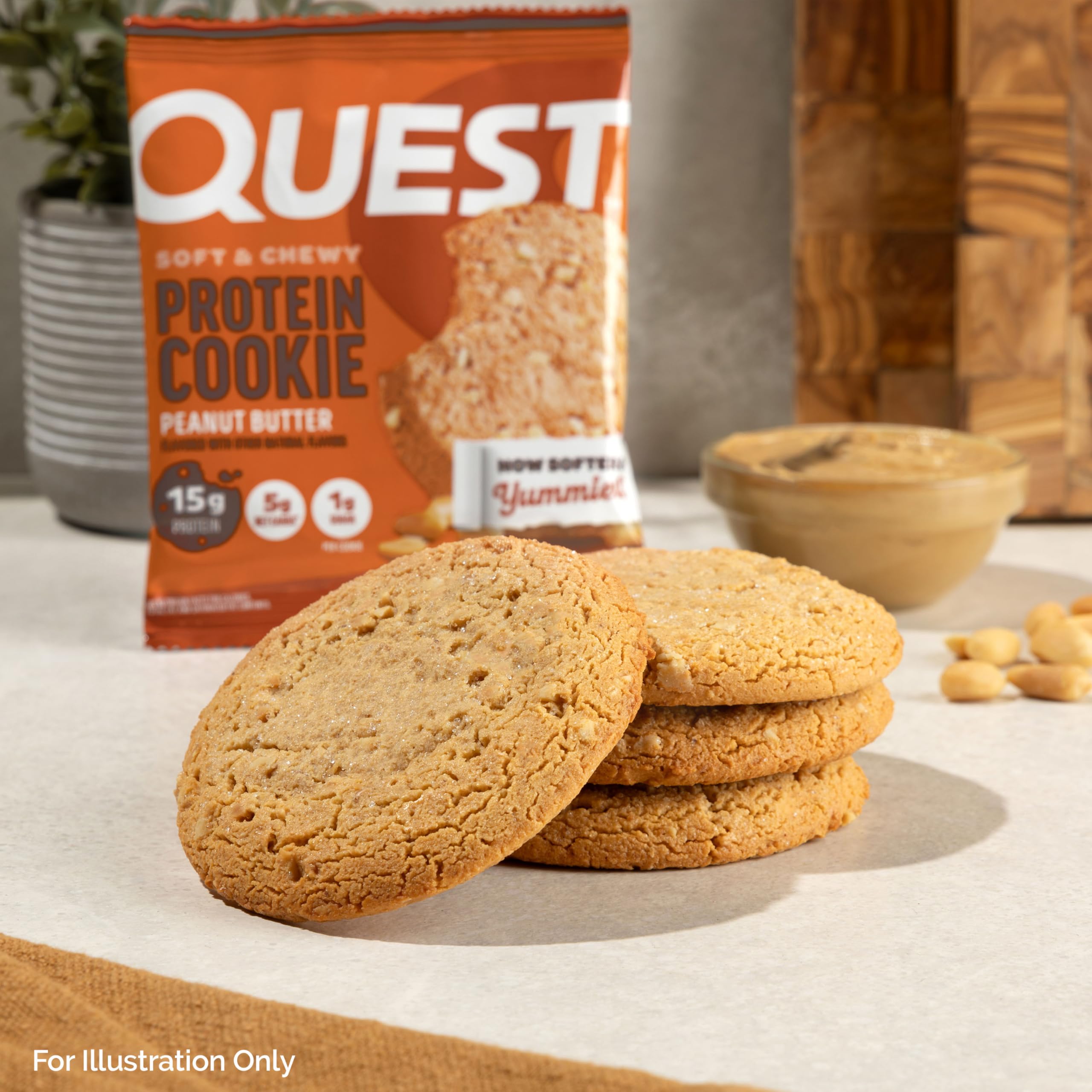 Cross-section of Quest cookie showing interior softness and protein density