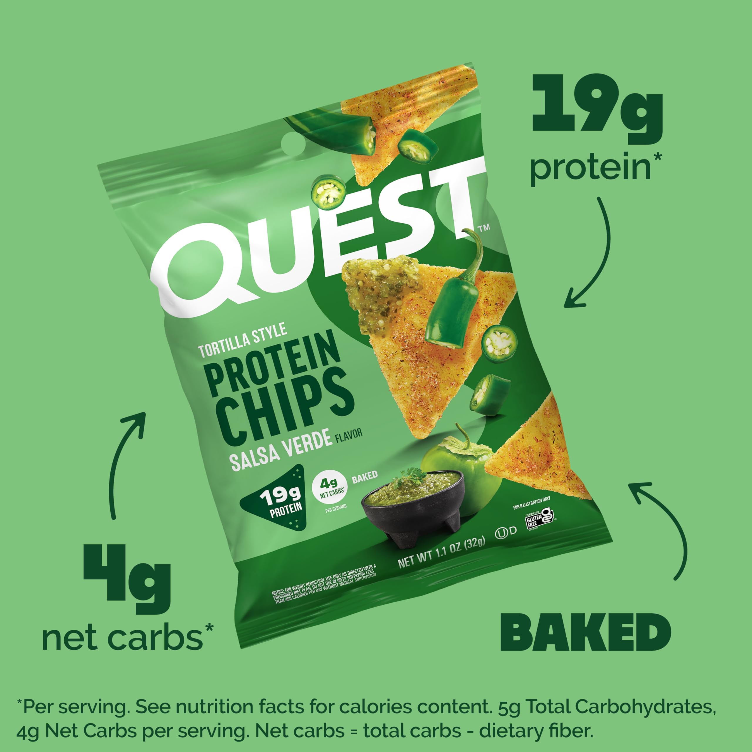 Quest bolsa abierta con chip en primer plano que destaca su crujido