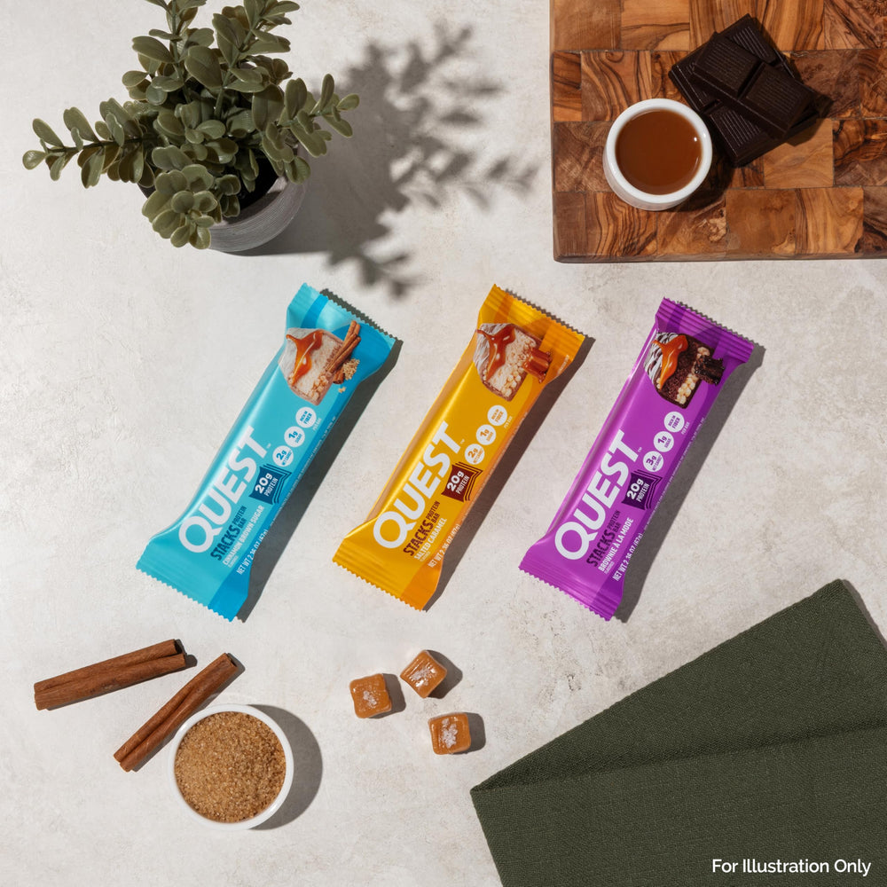 Quest detalle de la banda de caramelo para sabor y jugosidad