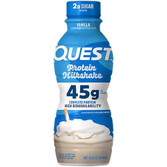 Hand holding Quest bottle ready to drink for convenient protein benefit