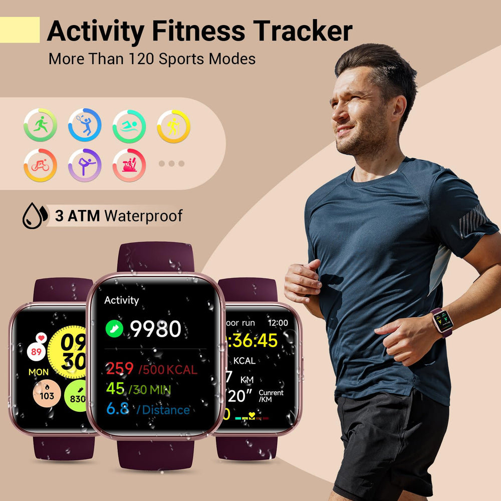 Quican vibrant HD screen with customizable watch face for personal style
