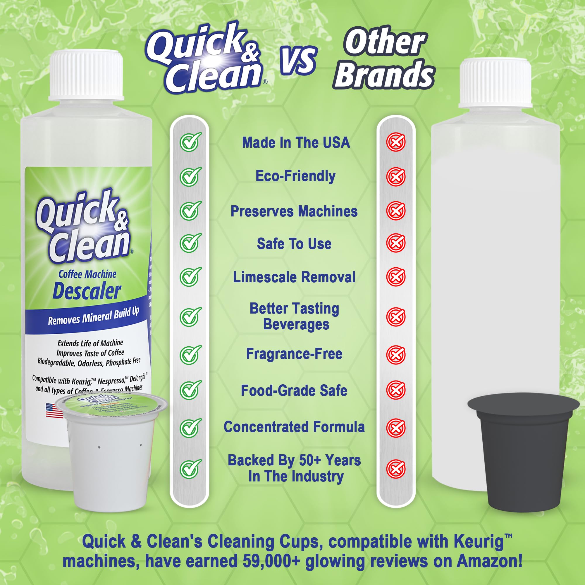 Quick & Clean kit en encimera de cocina mostrando uso cotidiano y resultado de sabor mejorado