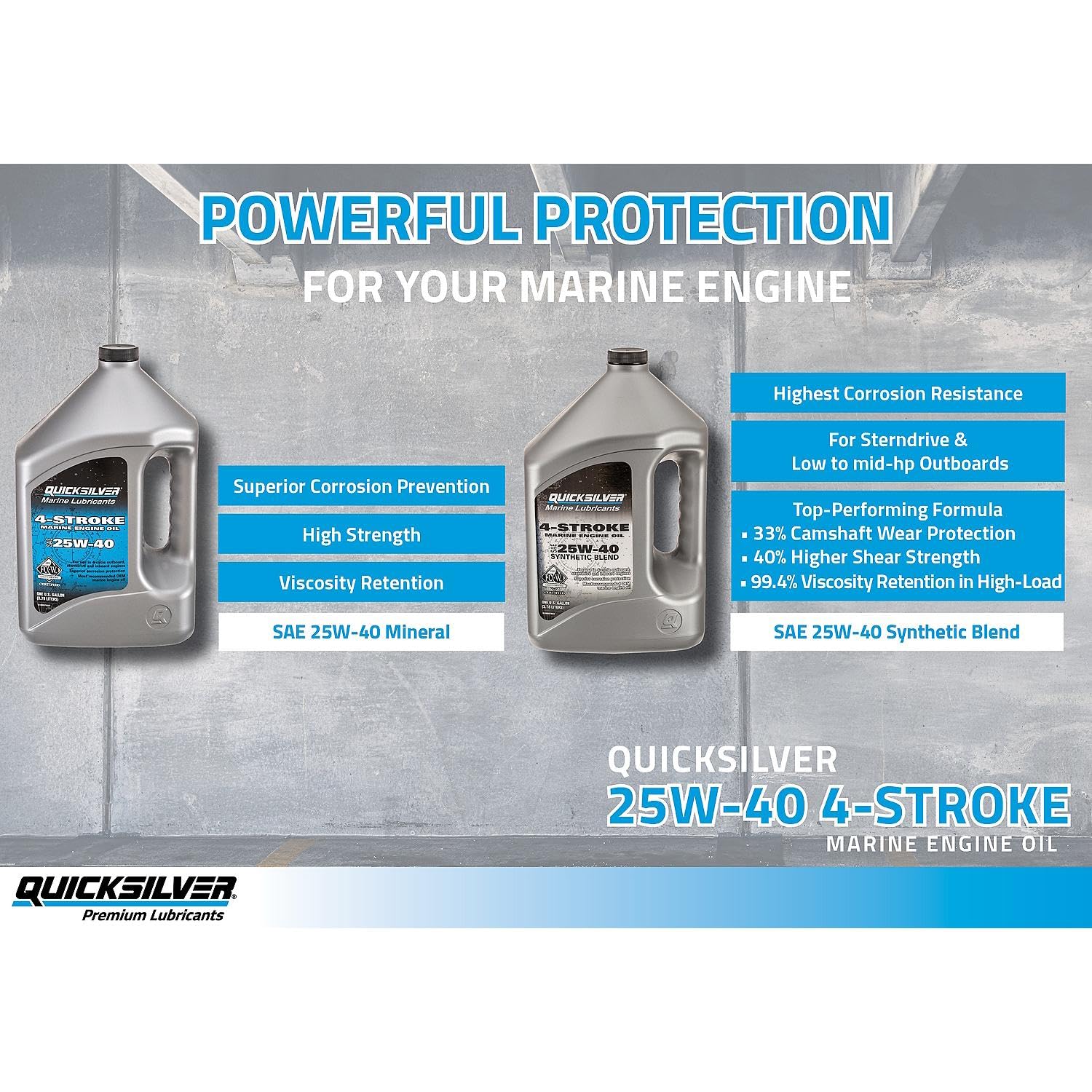 Quicksilver aplicado en un motor fueraborda, menor desgaste y rendimiento confiable