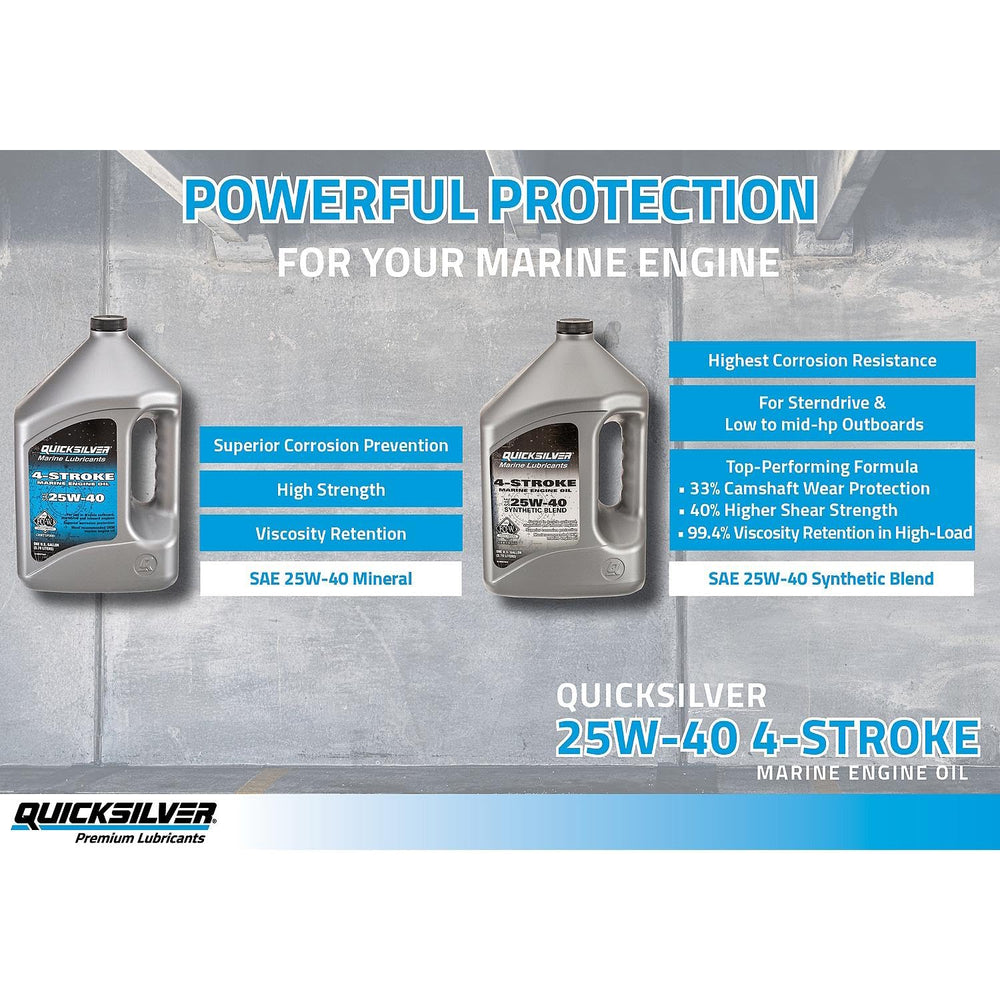 Quicksilver aplicado en un motor fueraborda, menor desgaste y rendimiento confiable