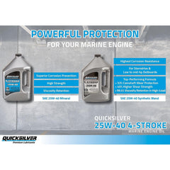 Quicksilver aplicado en un motor fueraborda, menor desgaste y rendimiento confiable