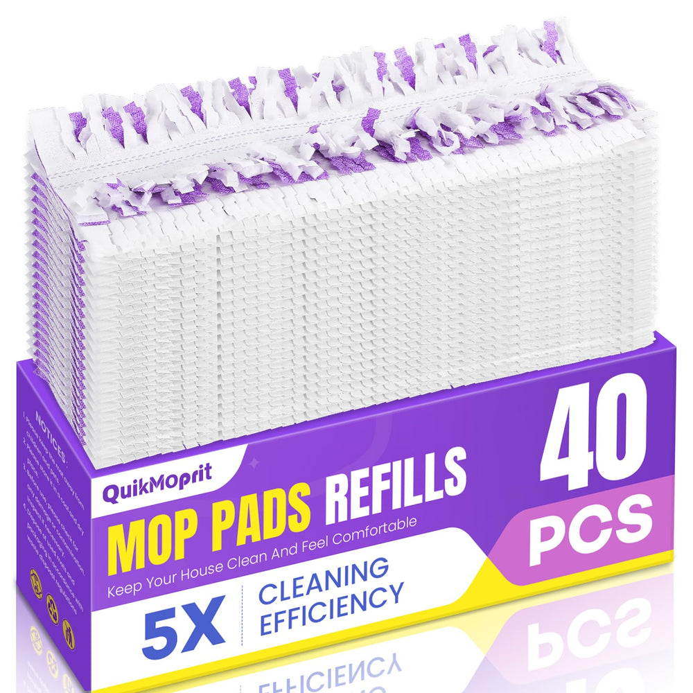 QuikMoprit frontal del paquete de 40 pads mostrando cantidad y compatibilidad