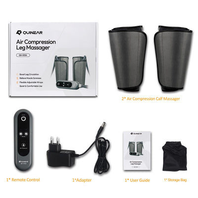 QUINEAR box contents with adapter and user manual for quick setup