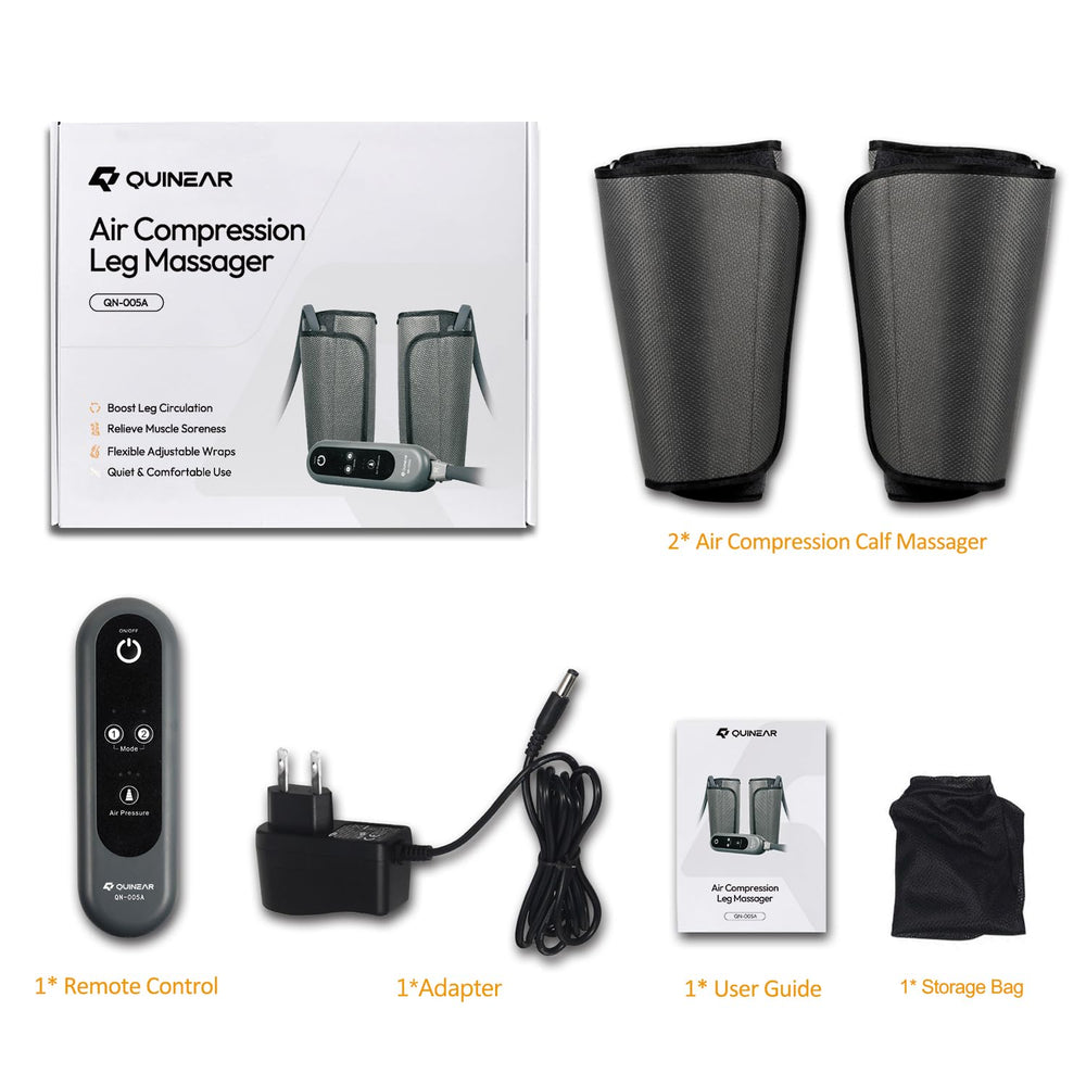 QUINEAR box contents with adapter and user manual for quick setup