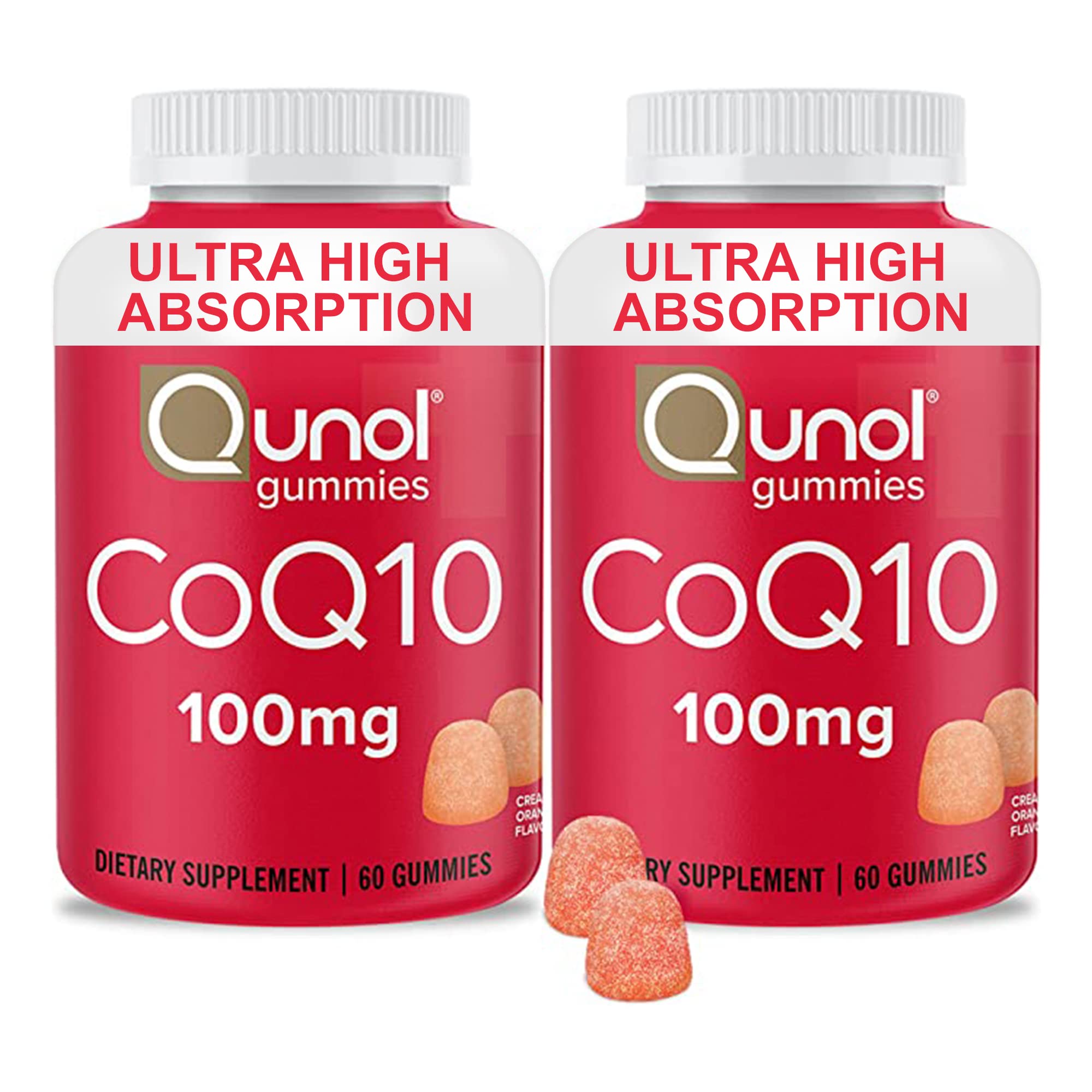 Qunol jar front label showing product name and 120-count benefit