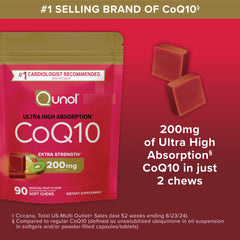 Qunol etiqueta con información nutricional clara y legible