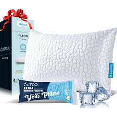 QUTOOL almohada frontal king mostrando su tamaño y soporte