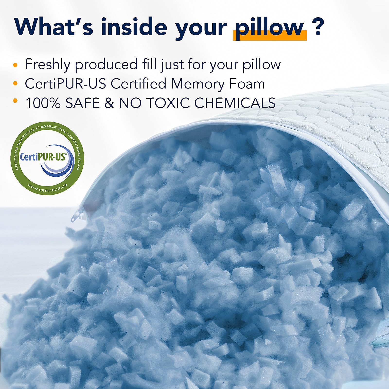 QUTOOL pillow next to ruler showing standard size and accurate dimension reference