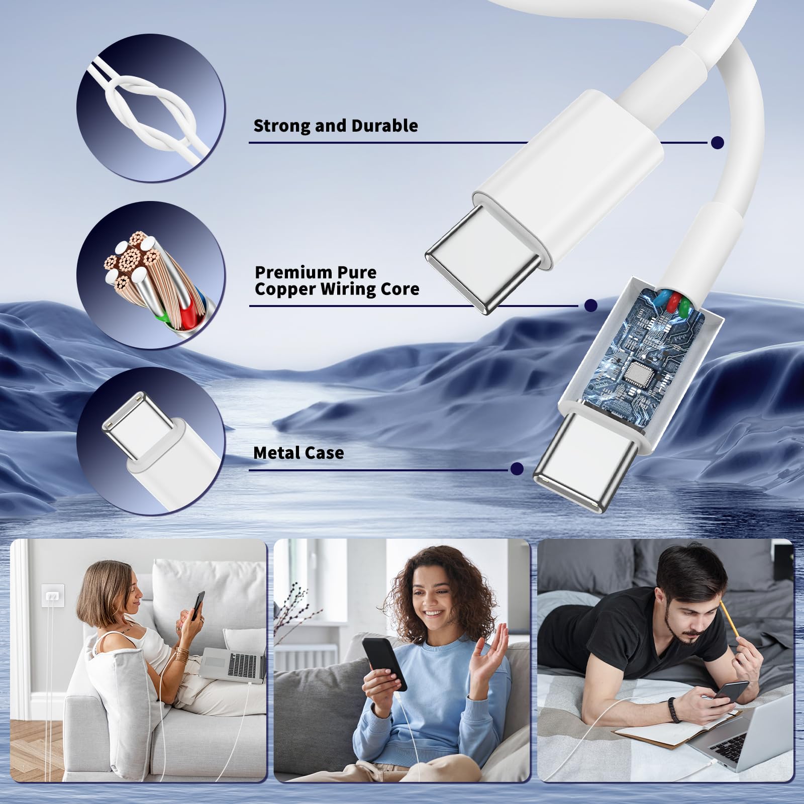 QZIIW cargando iPhone en mesa para uso estable y veloz