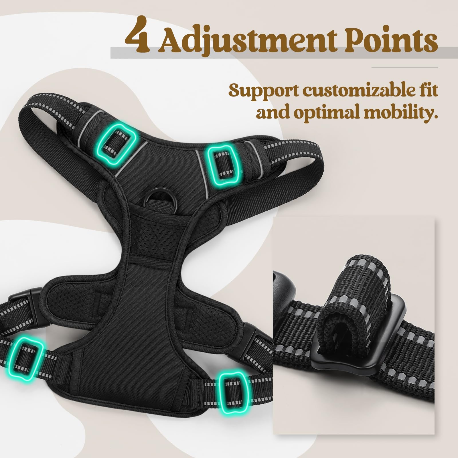 rabbitgoo anilla frontal para entrenamiento antitirones y control