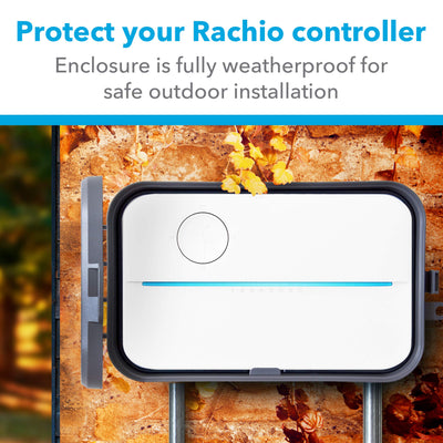 Rachio close-up of gasket seal demonstrating weatherproof protection and water resistance