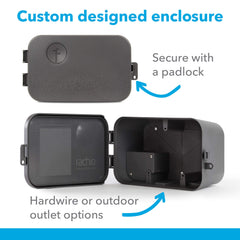 Rachio controller inside enclosure during installation showing neat wiring and convenience