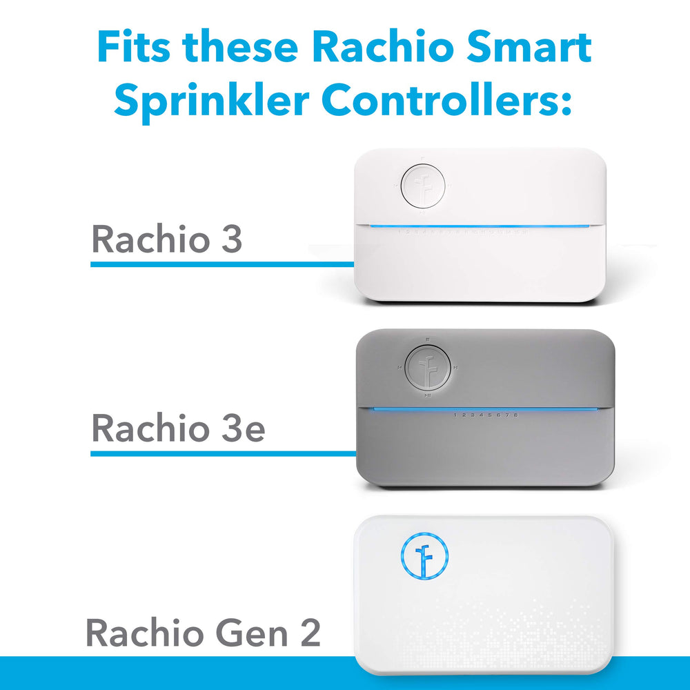 Rachio lock tab close-up showing padlock compatibility for theft prevention