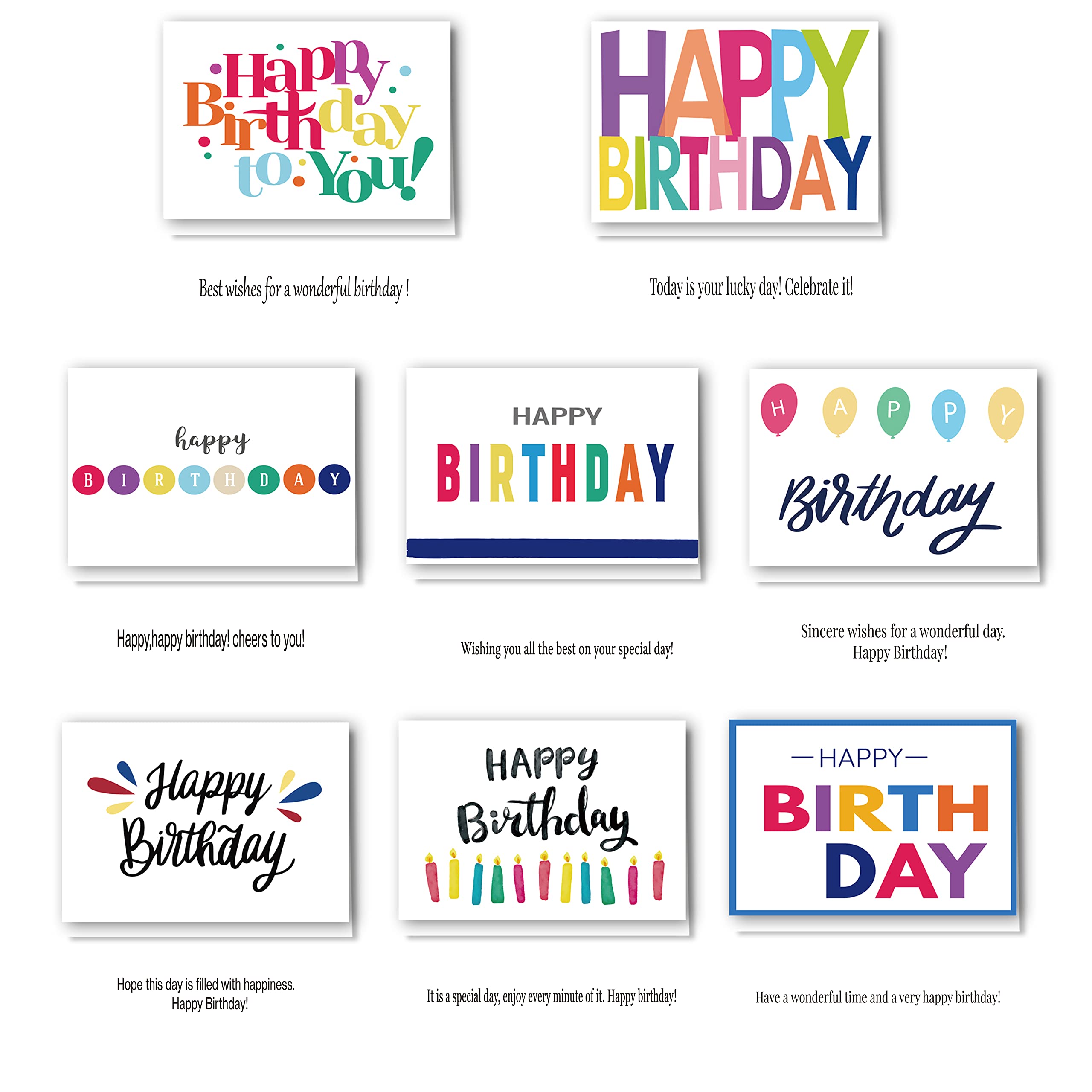 Racrico tarjeta abierta con mensaje interior legible, lista para firmar