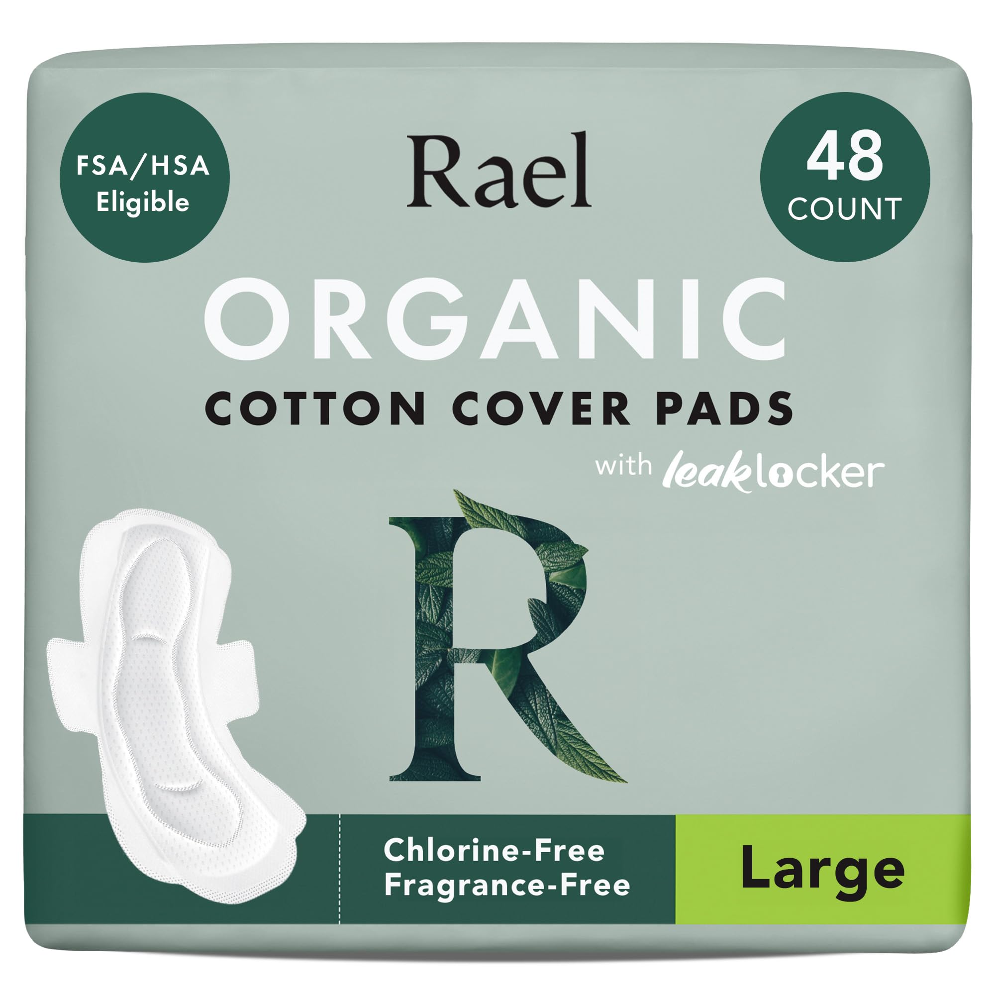 Rael front packaging large heavy 48 ct shows product and benefits