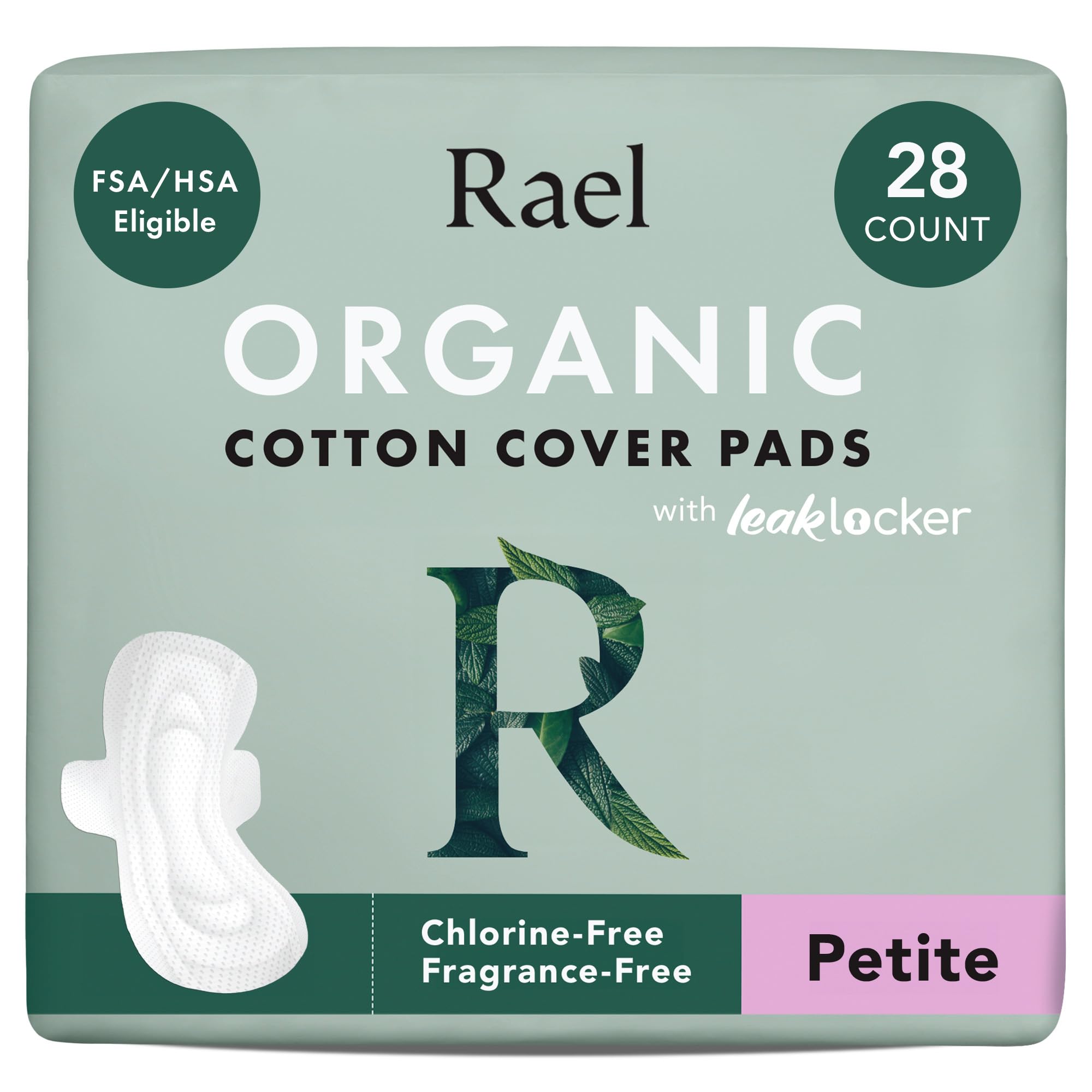 Rael paquete frontal con 28 toallas, vista clara del branding y cantidad