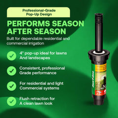 Rain Bird 1804VAN nozzle close-up highlighting variable arc control for precise coverage