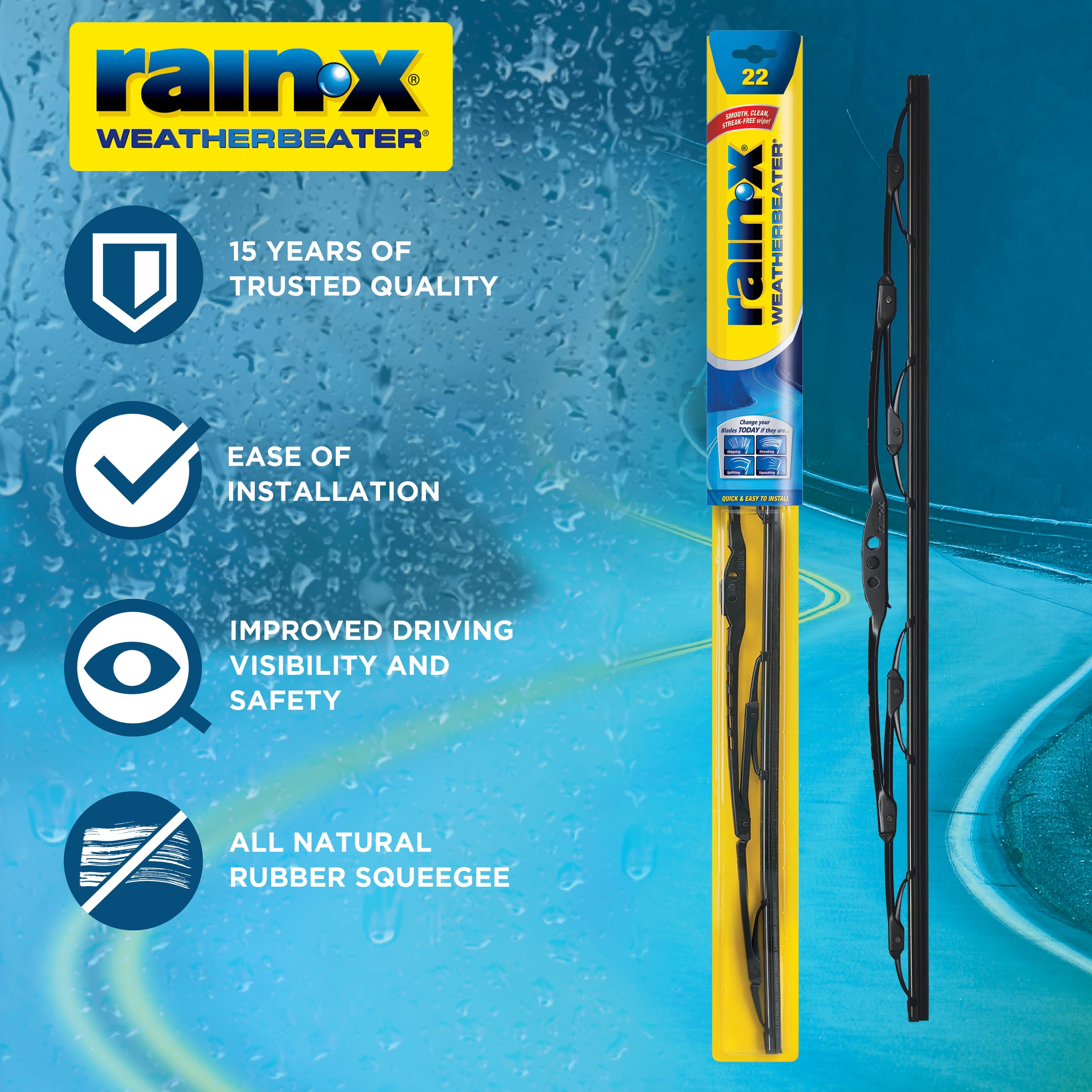 Rain‑X detalle del bastidor galvanizado ofreciendo durabilidad anticorrosión